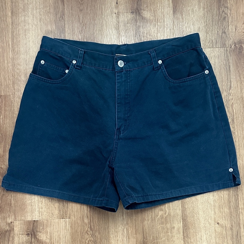 Vintage Bill Blass 100% Cotton Navy Shorts‎
